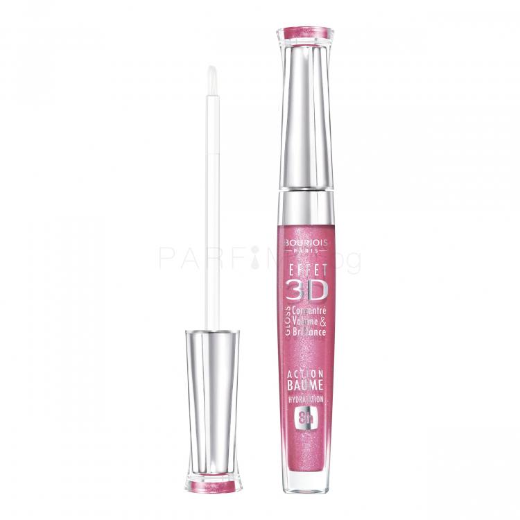 BOURJOIS Paris 3D Effet Блясък за устни за жени 5,7 ml Нюанс 20 Rose Symphonic