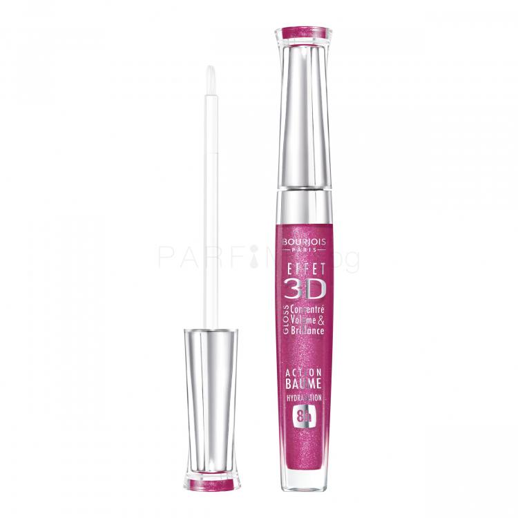 BOURJOIS Paris 3D Effet Блясък за устни за жени 5,7 ml Нюанс 23 Framboise Magnific