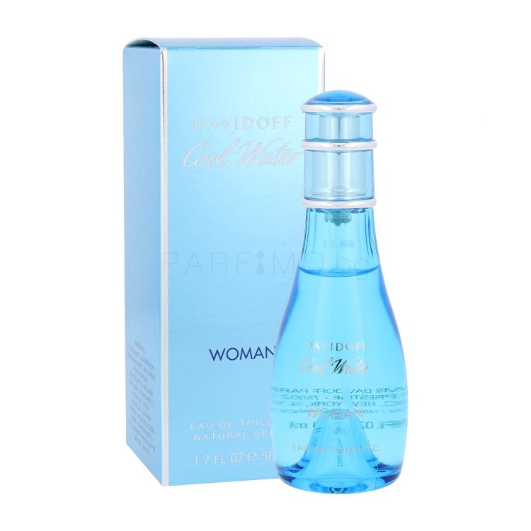 Davidoff Cool Water Woman Eau de Toilette за жени 50 ml увредена кутия