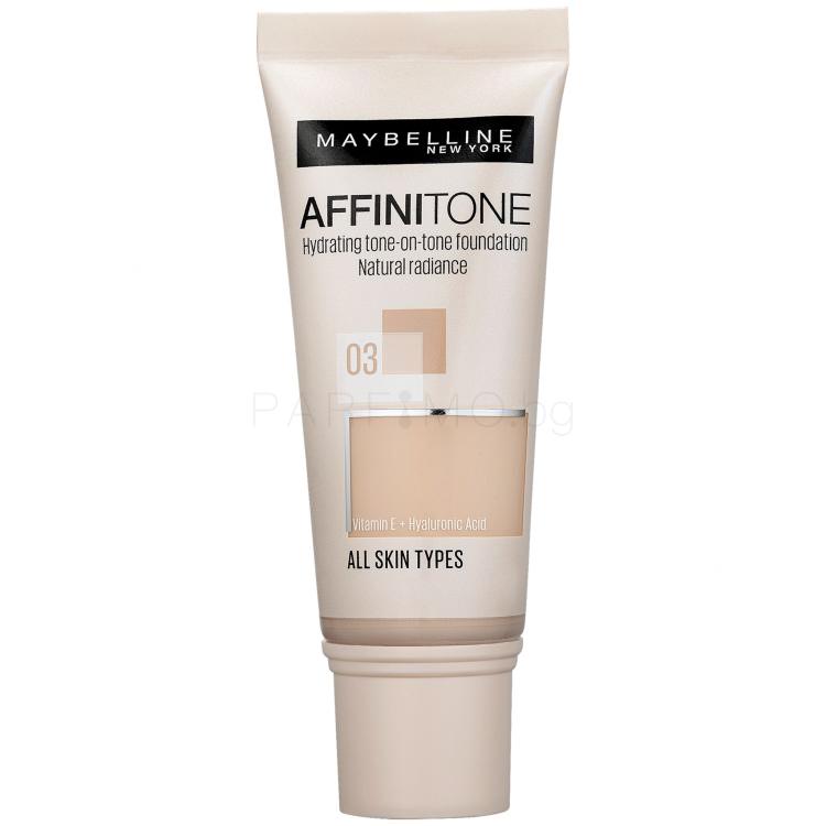 Maybelline Affinitone Фон дьо тен за жени 30 ml Нюанс 03 Light Sand Beige