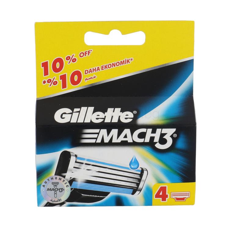 Gillette Mach3 Резервни ножчета за мъже 4 бр увредена кутия