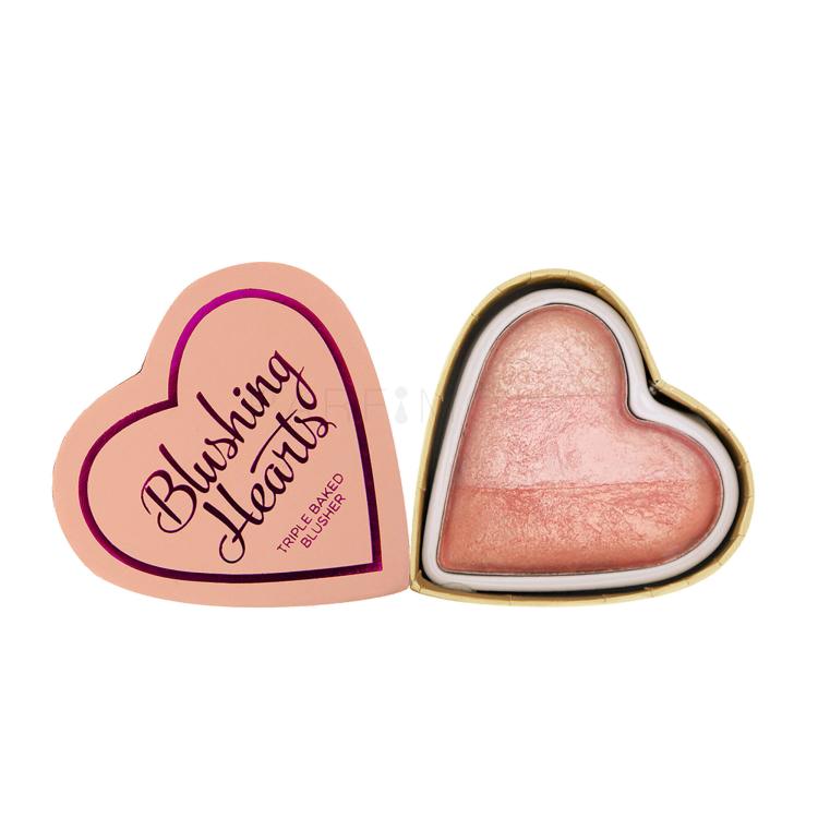 Makeup Revolution London I Heart Makeup Blushing Hearts Руж за жени 10 g Нюанс Peachy Pink Kisses