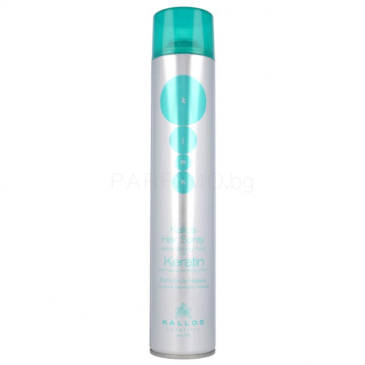 Kallos Cosmetics Hair Spray Extra Strong Hold With Keratin Лак за коса за жени 750 ml увреден флакон