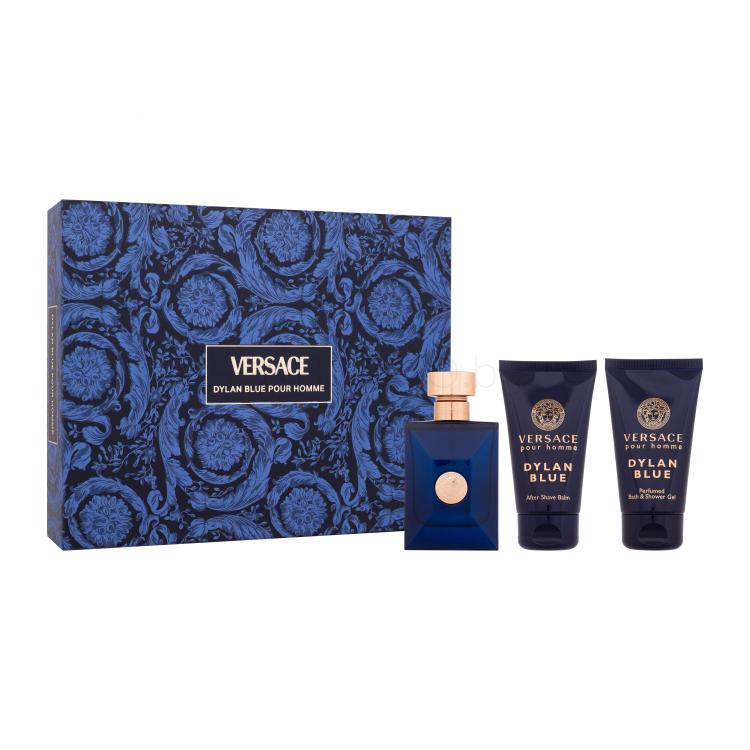 Versace Pour Homme Dylan Blue Подаръчен комплект EDT 50 ml + душ гел 50 ml + балсам за след бръснене 50 ml