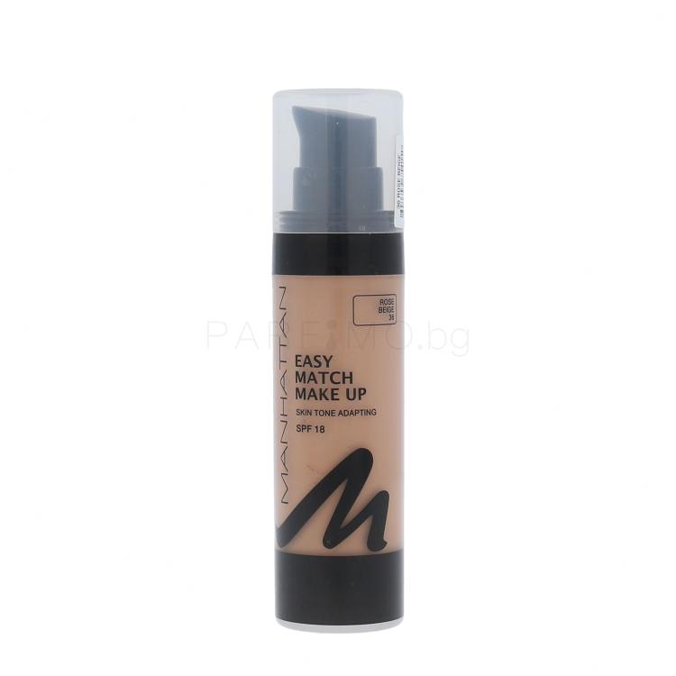 Manhattan Easy Match SPF18 Фон дьо тен за жени 27,3 ml Нюанс 36 Rose Beige