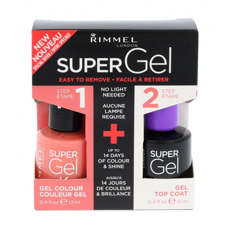 Rimmel London Super Gel By Kate Подаръчен комплект Super Gel By Kate 12 ml + Super Gel Top Coat 12 ml