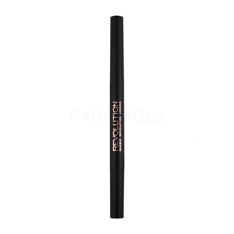 Makeup Revolution London Duo Brow Definer Молив за вежди за жени 0,15 g Нюанс Medium Brown