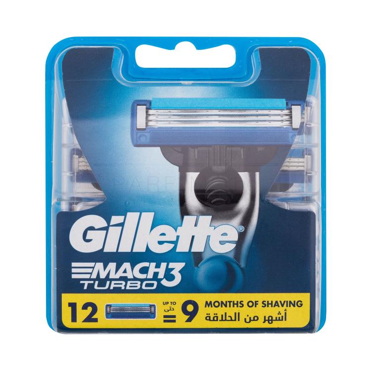 Gillette Mach3 Turbo Резервни ножчета за мъже 12 бр