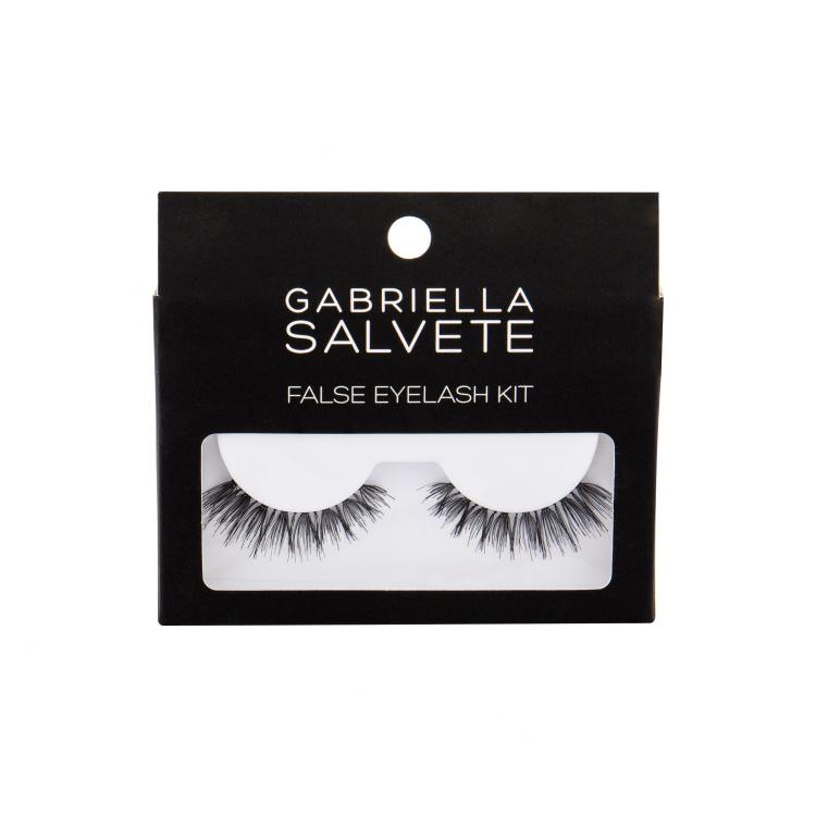 Gabriella Salvete False Eyelash Kit Подаръчен комплект изкуствени мигли 1 чифт + лепило за мигли 1 g увредена кутия