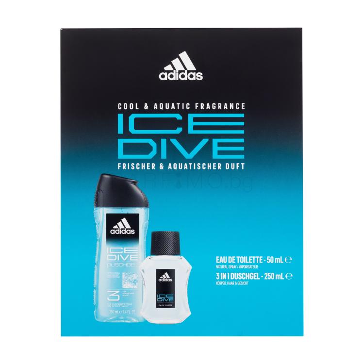 Adidas Ice Dive Подаръчен комплект EDT 50 ml + душ гел 250 ml