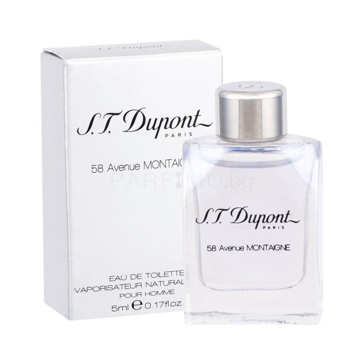 S.T. Dupont 58 Avenue Montaigne Pour Homme Eau de Toilette за мъже 5 ml увредена кутия