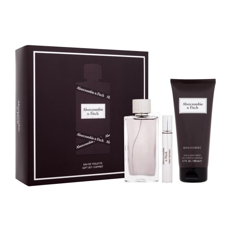 Abercrombie &amp; Fitch First Instinct Подаръчен комплект EDT 100 ml + EDT 15 ml + душ гел 200 ml