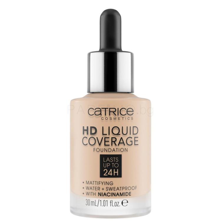 Catrice HD Liquid Coverage 24H Фон дьо тен за жени 30 ml Нюанс 010 Light Beige