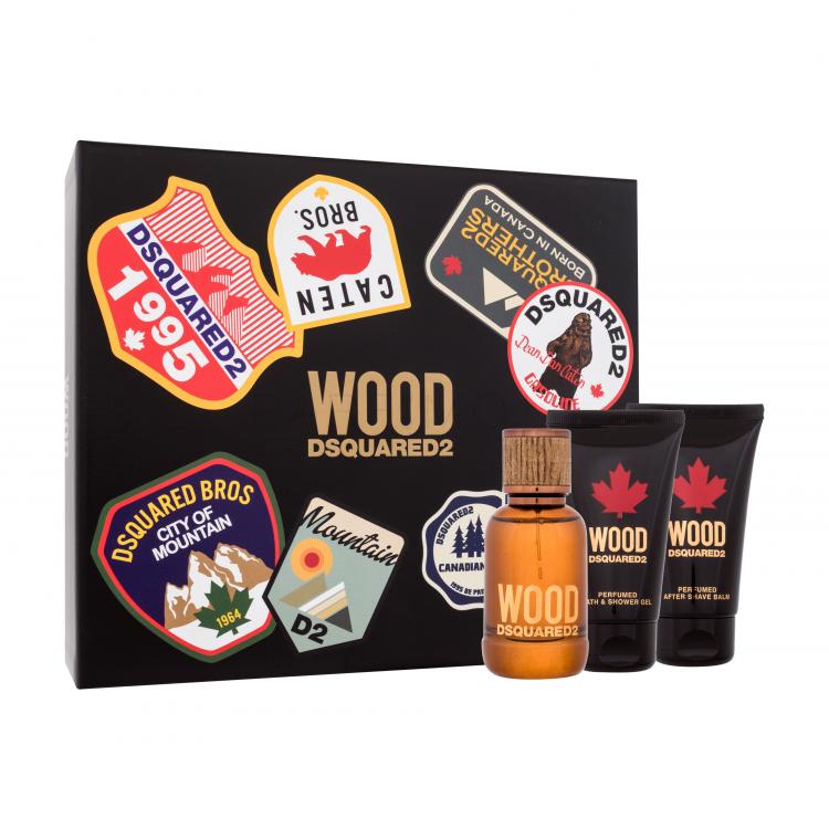 Dsquared2 Wood Подаръчен комплект EDT 50 ml + балсам след бръснене 50 ml + душ гел 50 ml