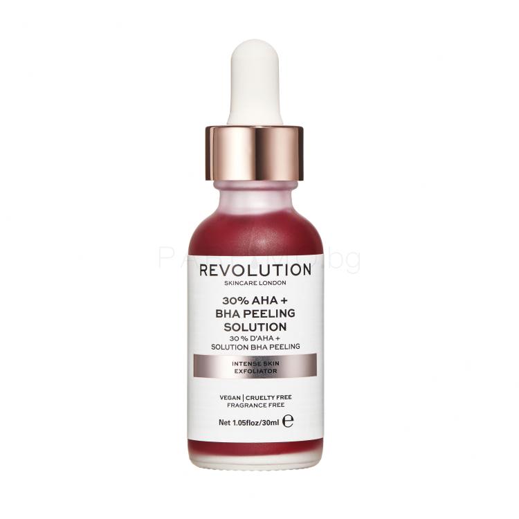 Revolution Skincare Skincare 30% AHA + BHA Peeling Solution Ексфолиант за жени 30 ml