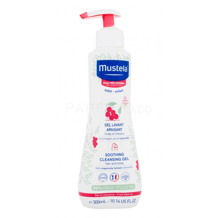 Mustela Bébé Soothing Cleansing Gel Hair and Body Душ гел за деца 300 ml