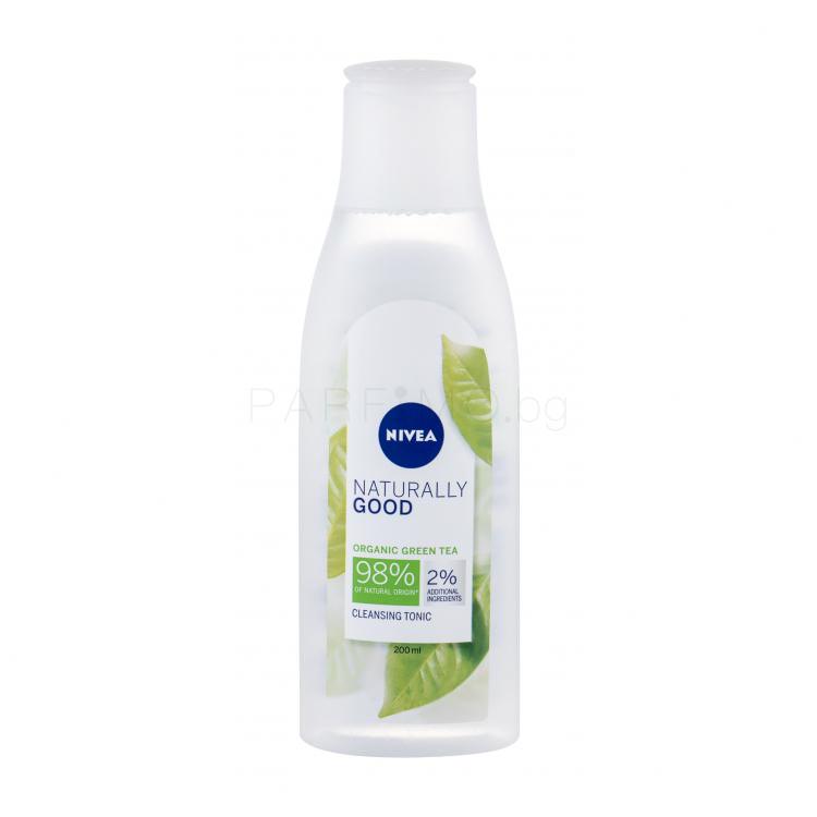 Nivea Naturally Good Green Tea Почистваща вода за жени 200 ml