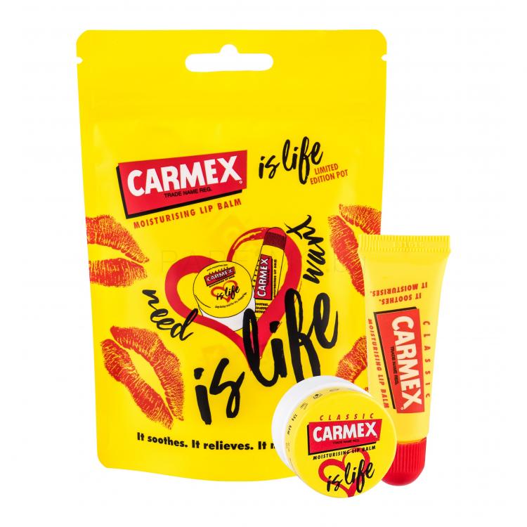 Carmex Classic Is Life Подаръчен комплект балсам за устни 10 g + балсам за устни Is Life Classic 7,5 g